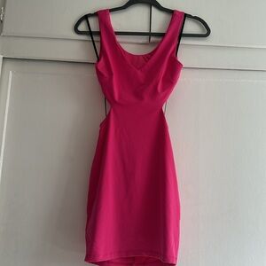 Pink Bebe Body Con side cut out dress XS